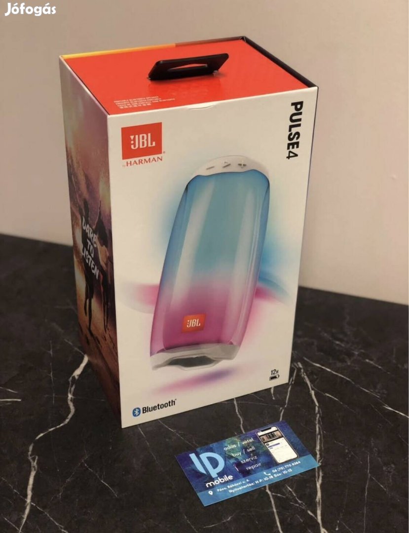 JBL Pulse 4, Új-Bontatlan, Fehér, Garancia