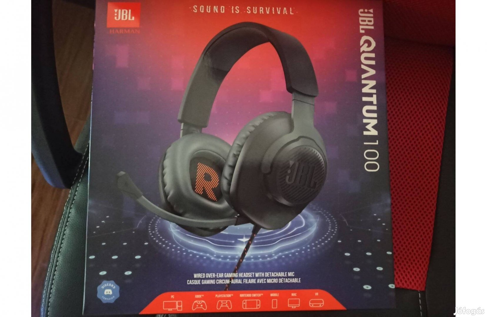 JBL Quantum 100 Gaming fejhallgató új bontatlan