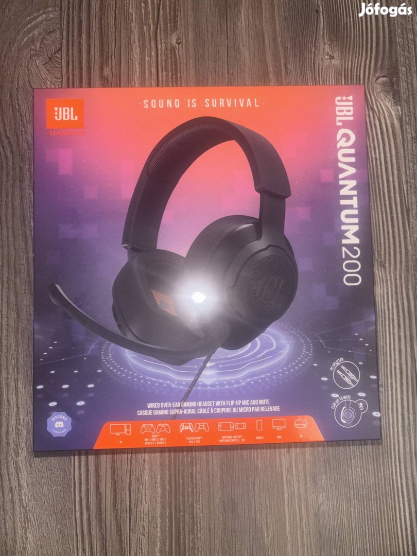 JBL Quantum 200 Gamer Fejhallgató