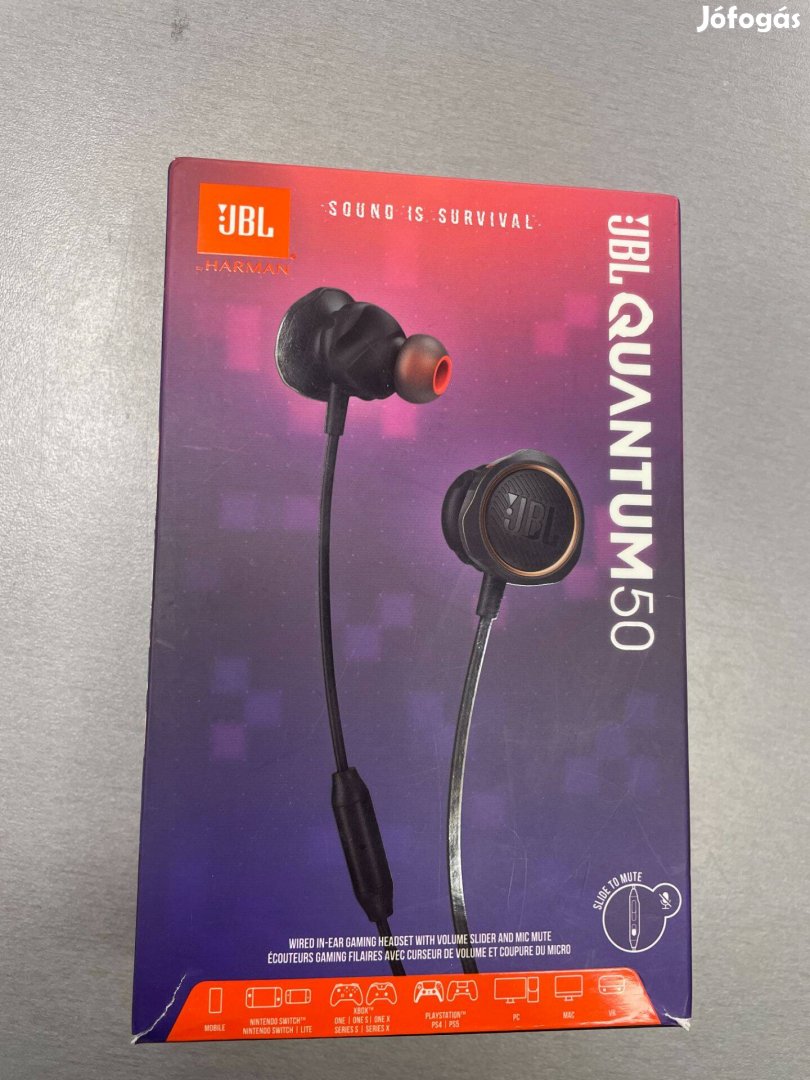 JBL Quantum 50 fülhallgató 6hó jótállással!