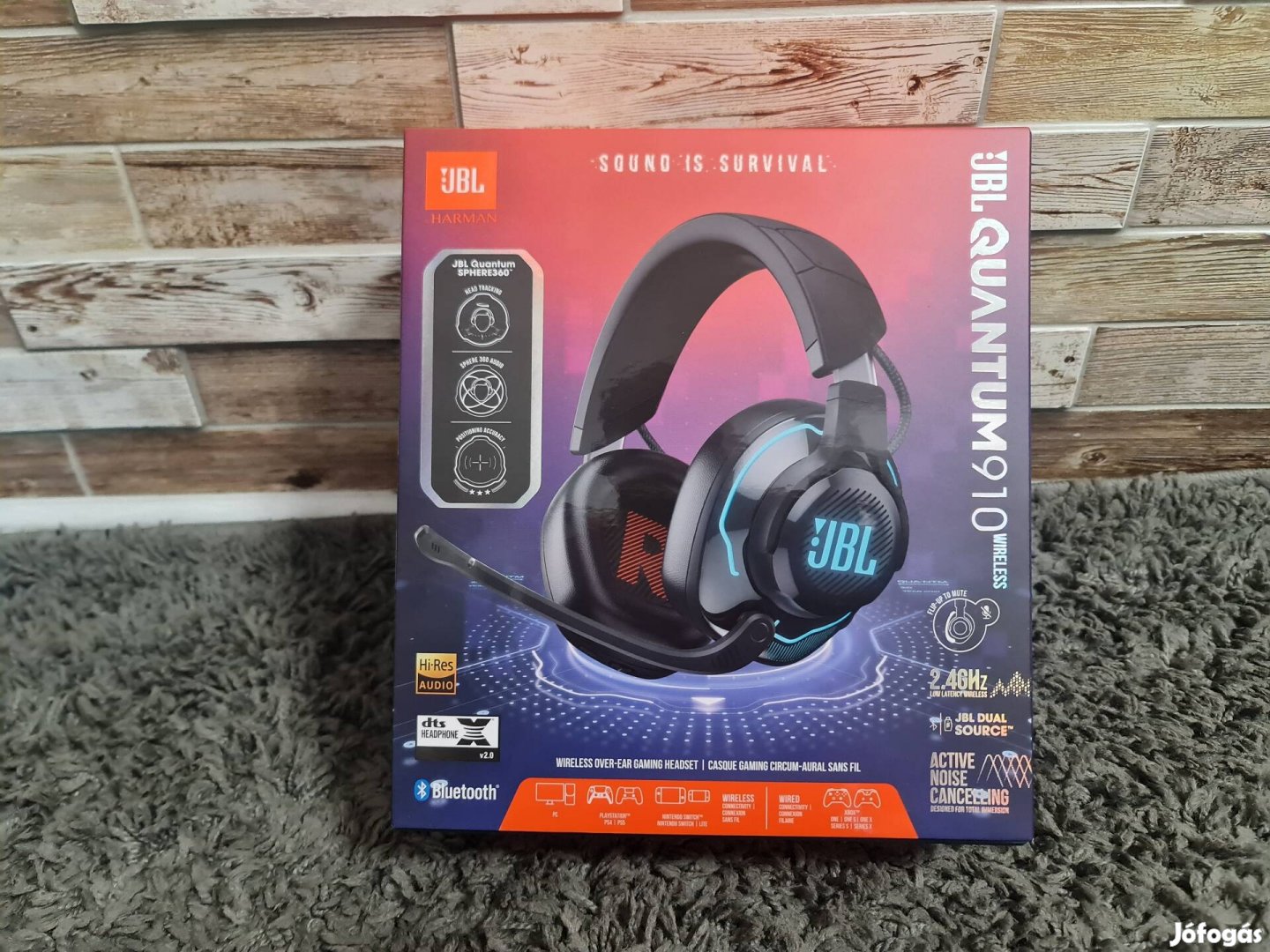 JBL Quantum 910 gamer fejhallgató. Új, garantáltan eredeti!