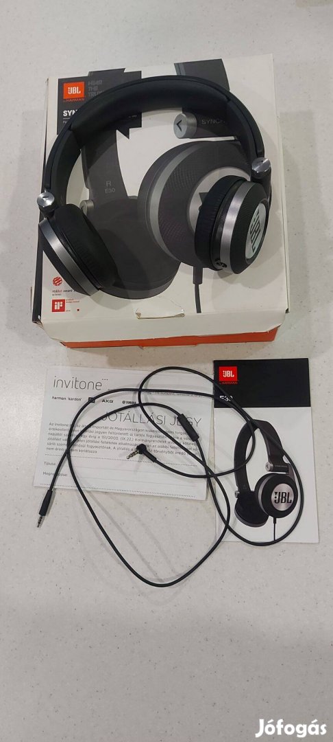 JBL Synchros E30 mikrofonos fejhallgató,új