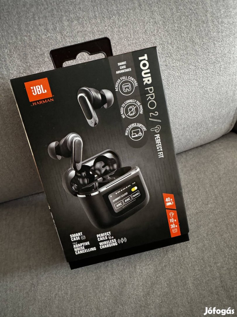 JBL Tour Pro 2 true wireless fülhallgató fekete!