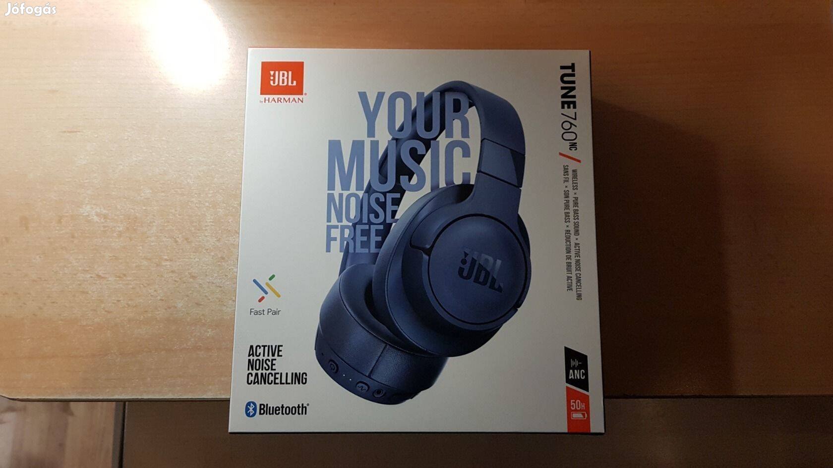 JBL Tune 760NC Blue Vezeték Nélküli fejhallgató Új JBL Garival !