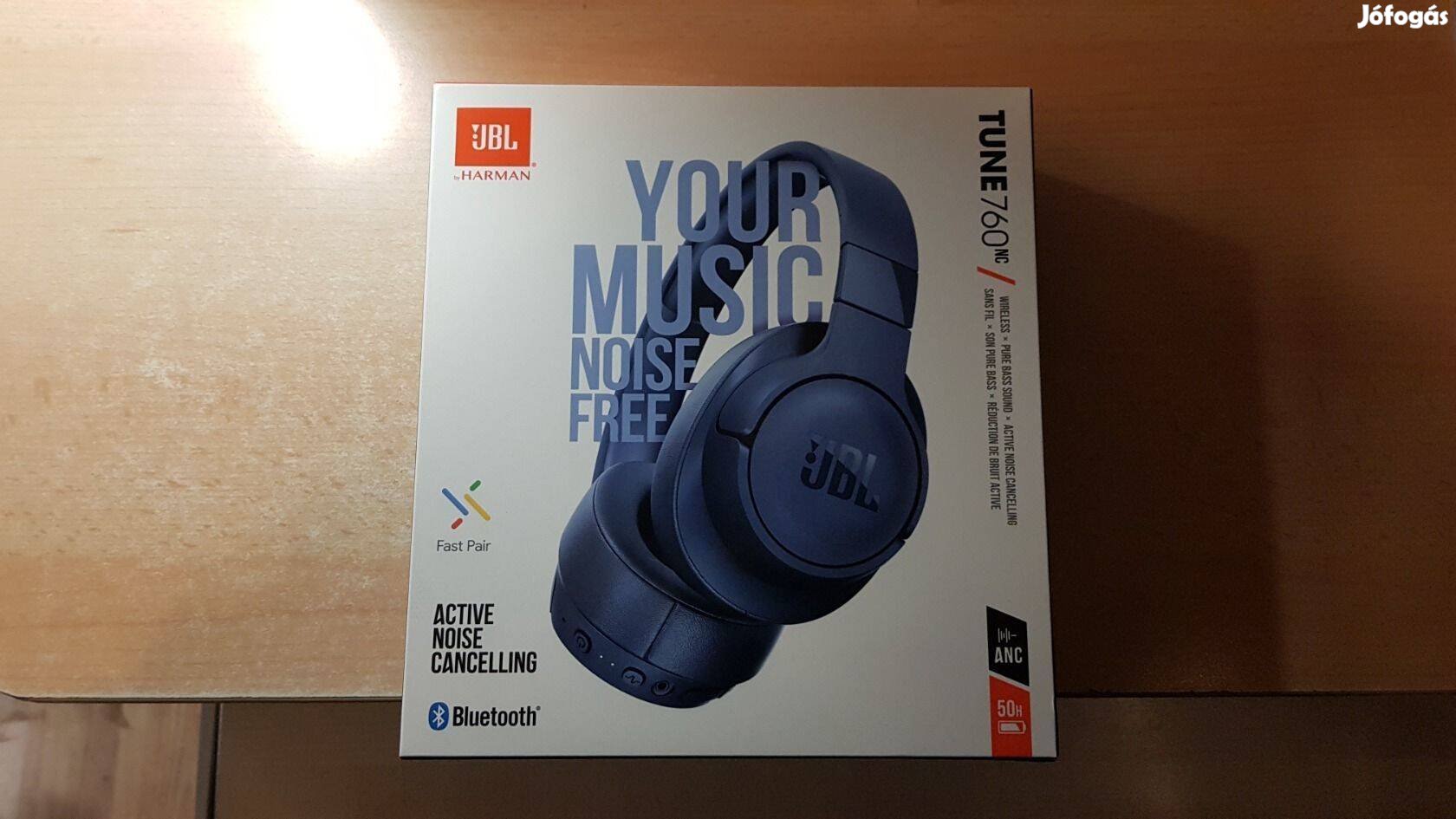 JBL Tune 760NC Kék Vezeték Nélküli fejhallgató Új JBL Garanciával !