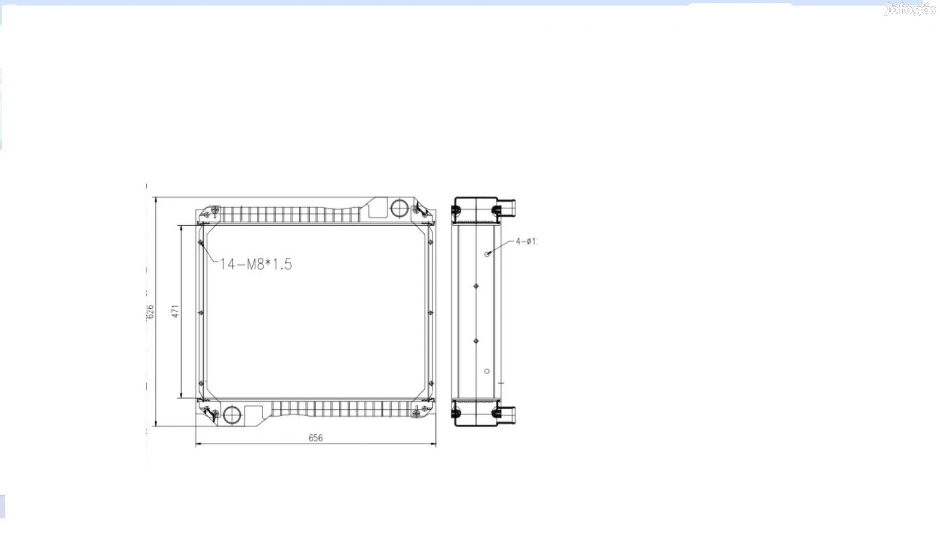 JCB 3CX 4 Cx vízhűtő 30/926051