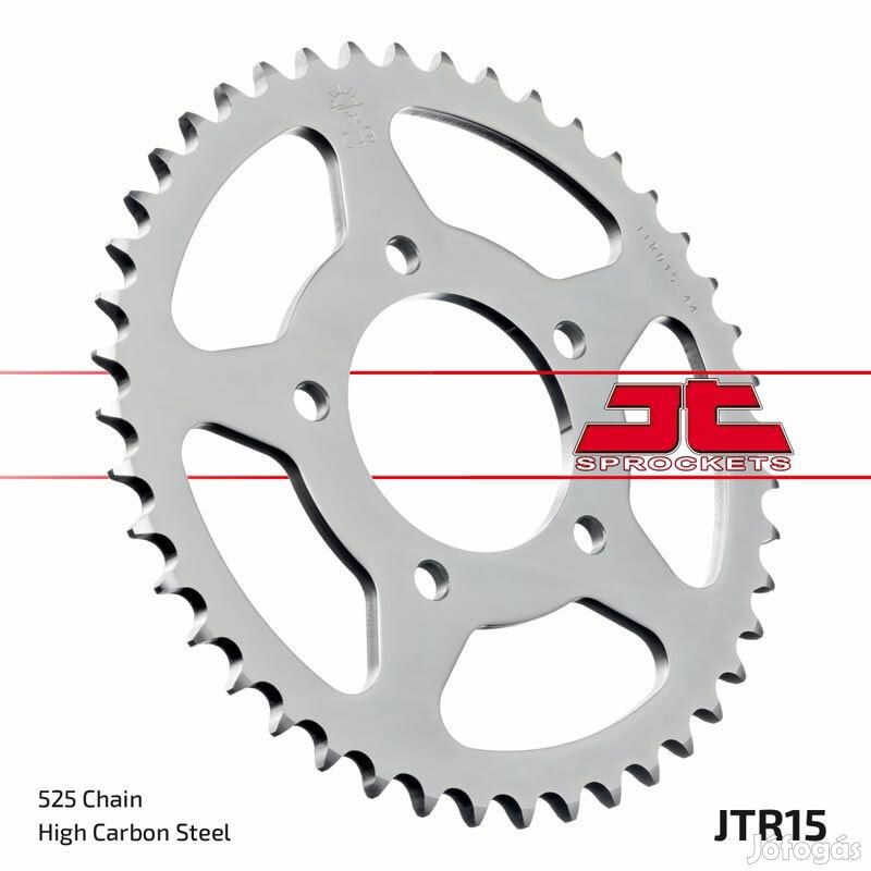 JT SPROCKETS Acél Standard Hátsó Láncsor 15 - 525