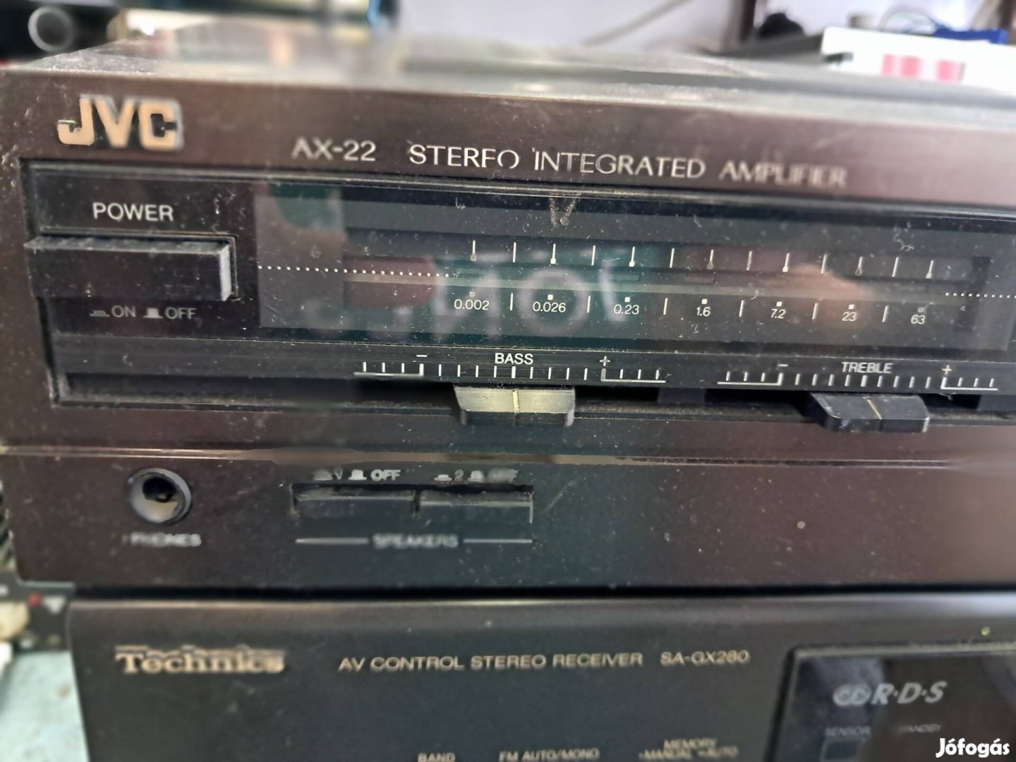 JVC AX-22 ,  Technics SA-Gx280 vegfok, házimozi,  amplifier,  erősítő