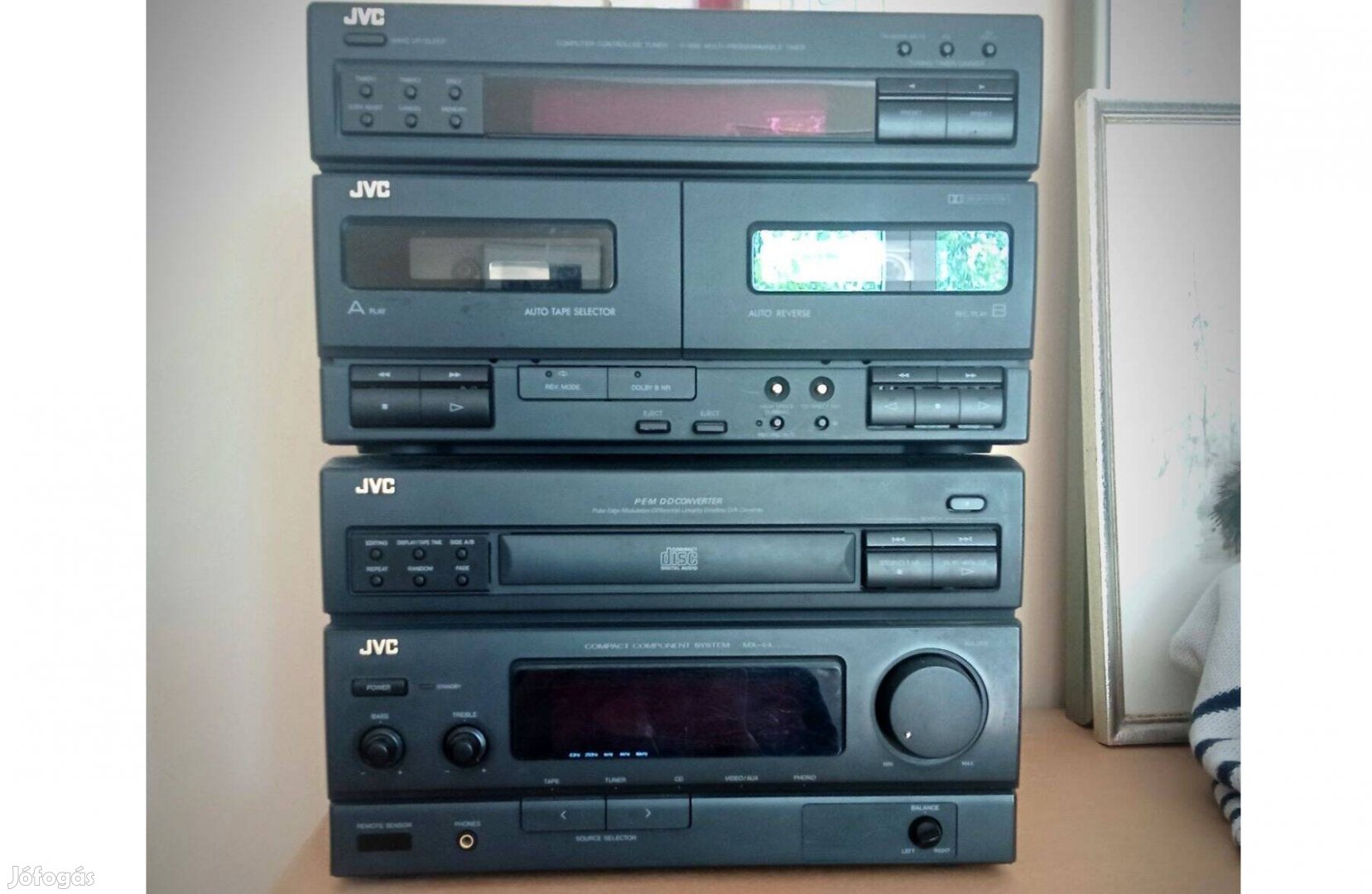 JVC CA-MX44 Mini Stereo HiFi CD/Tape/Radio/ Phono & Aux Inputs Vintage