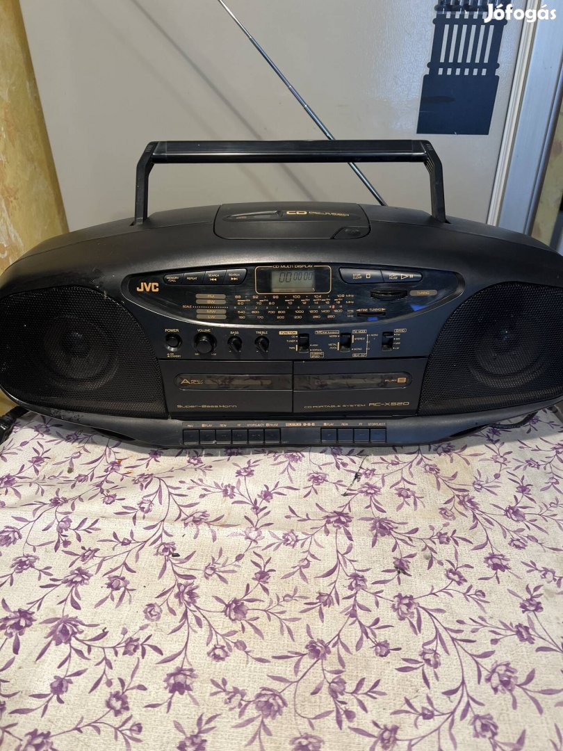 JVC CD-s kétkazettás rádió 