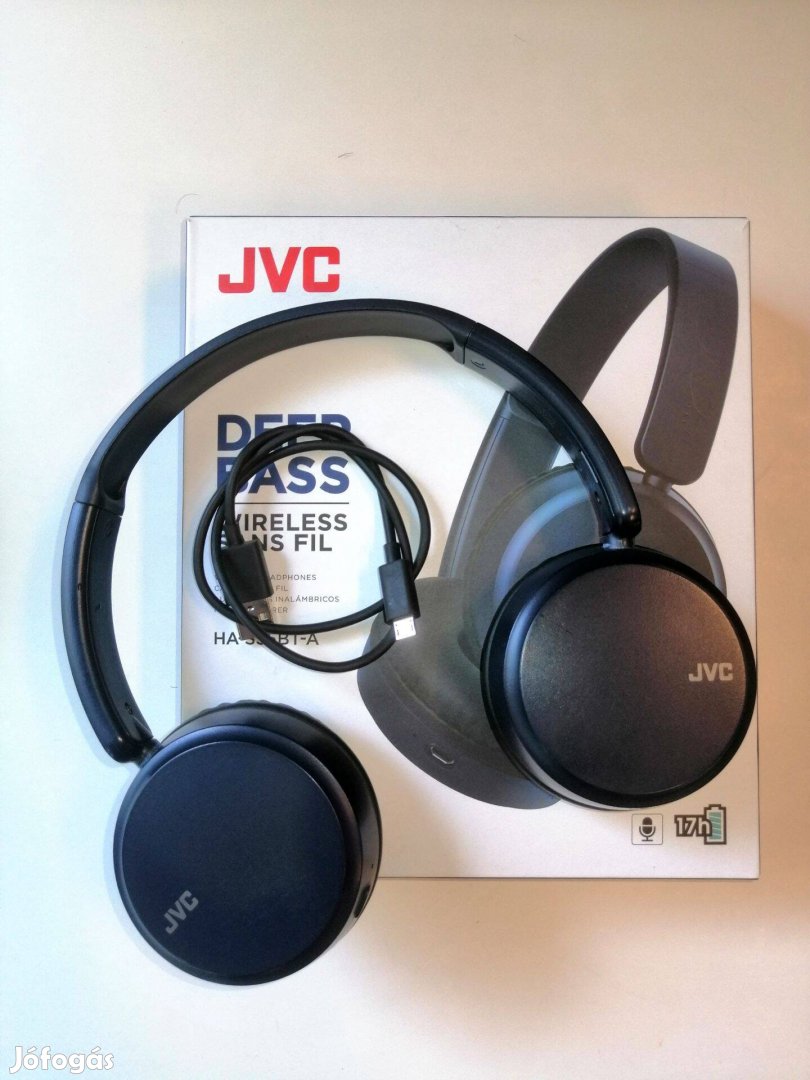 JVC HA-S35BT Bluetooth fejhallgató, sötétkék, dobozában