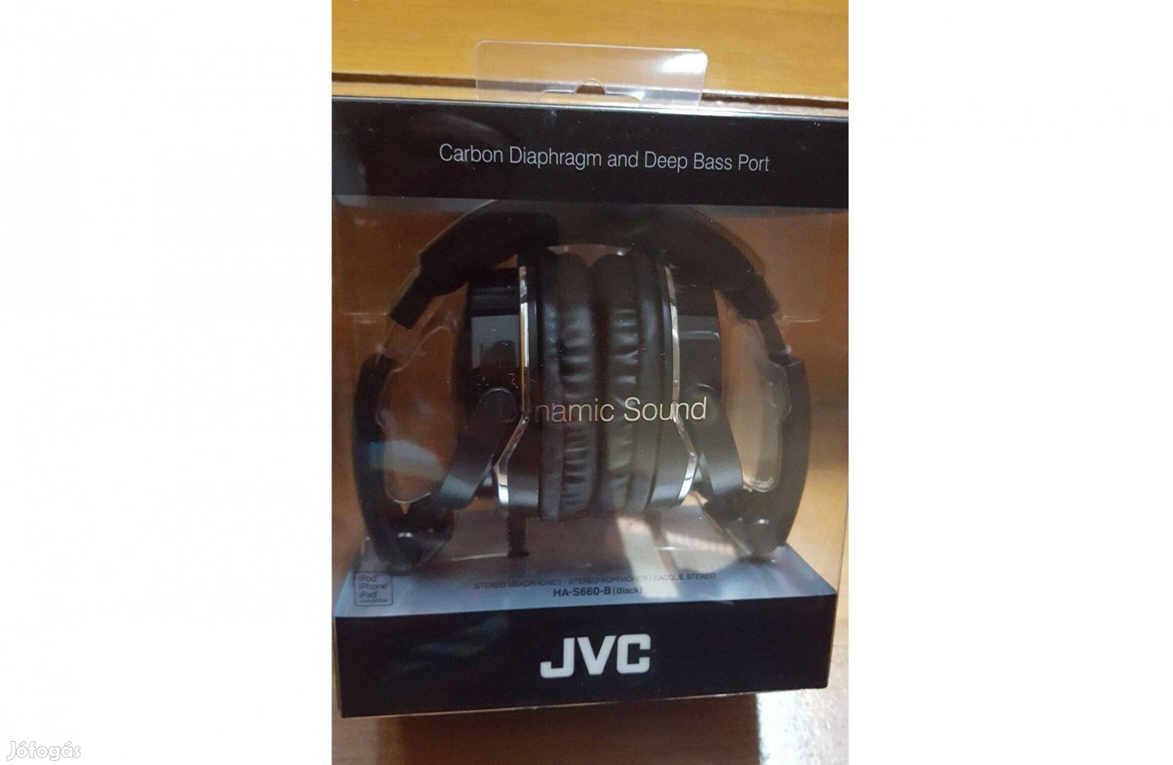JVC HA-S660 vezetékes fejhallgató dinamikus hangzással - fekete, új