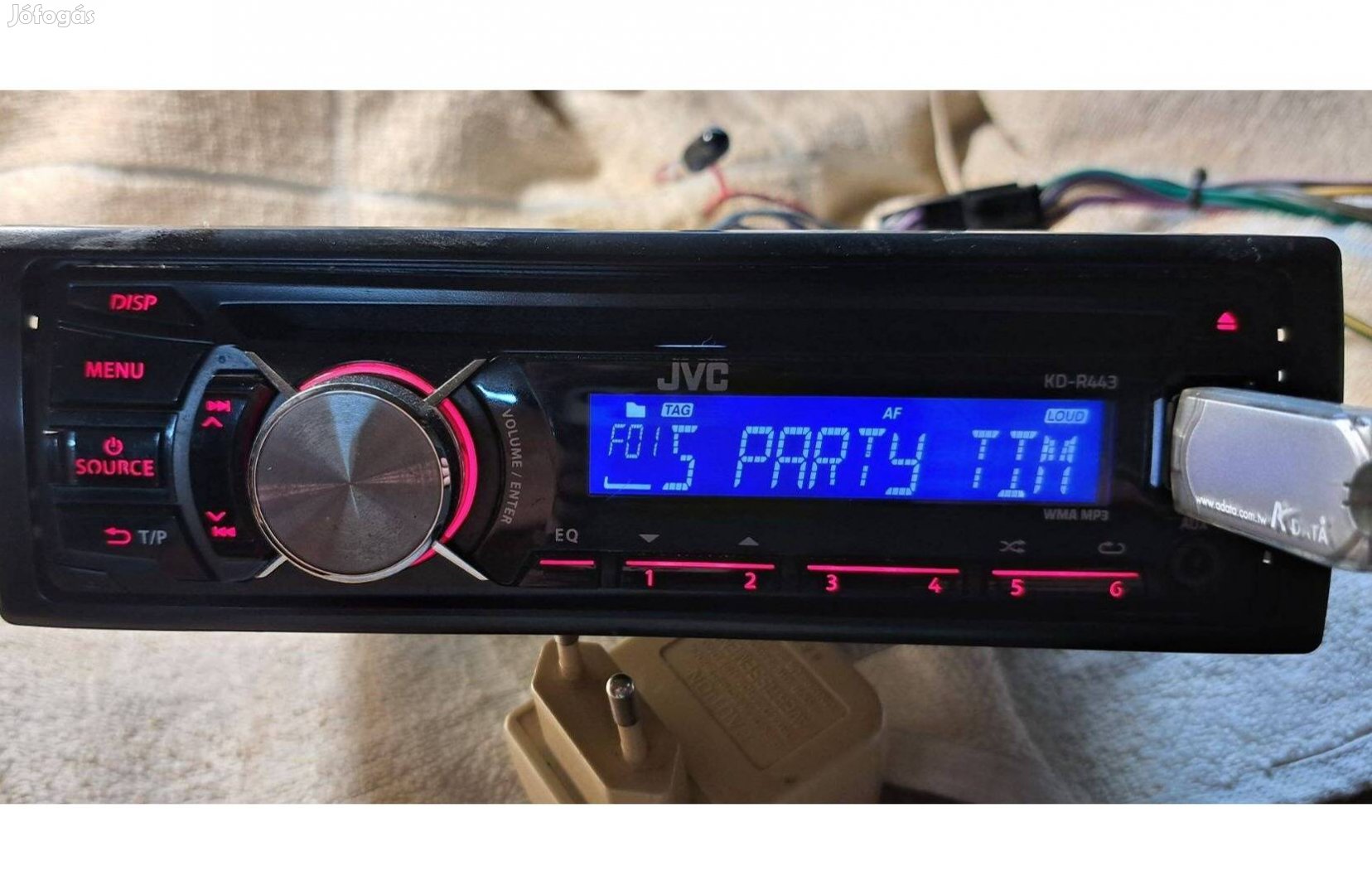 JVC KD-R443 autórádió ,CD, USB, AUX