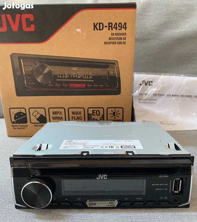 JVC KD-R494 MP3 USB autórádió