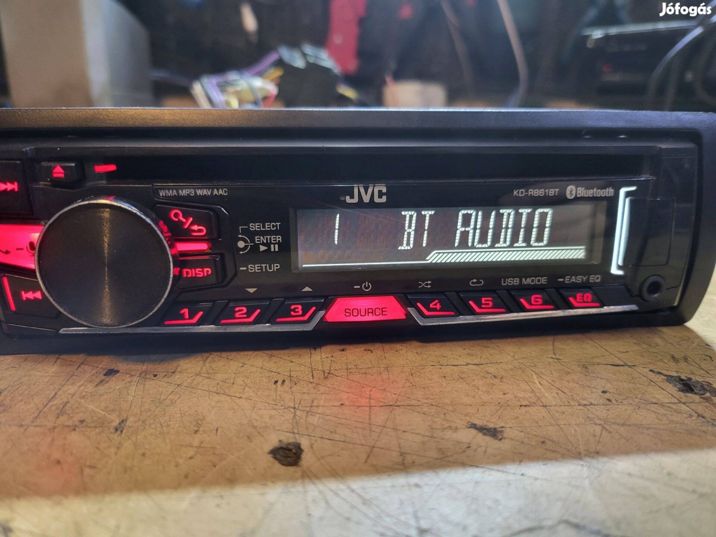 JVC KD-R861BT fejegység (BT/Usb/aux/Cd)