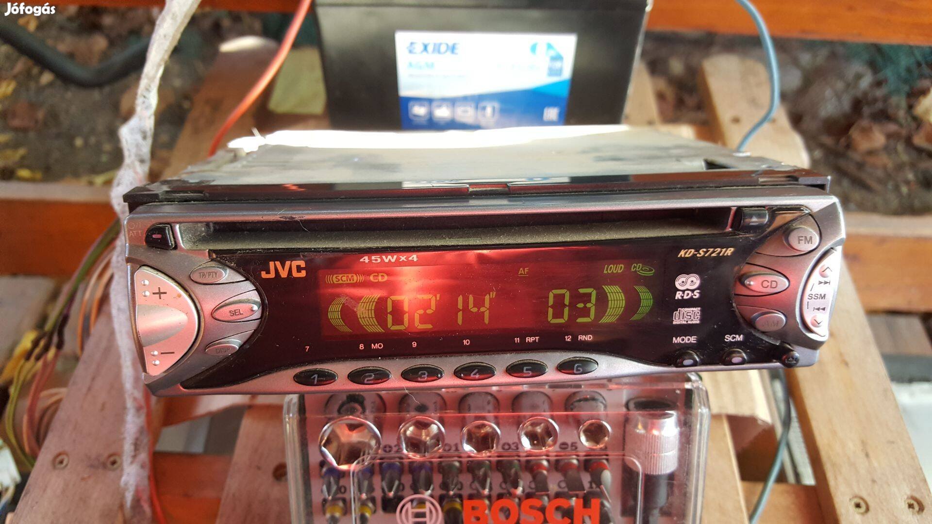 JVC KD-S721R autórádió pixel hibás