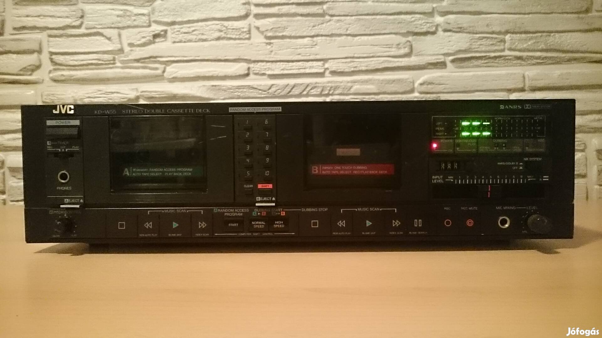 JVC KD-W55 sebesség szabályzós kazettás magnó deck 