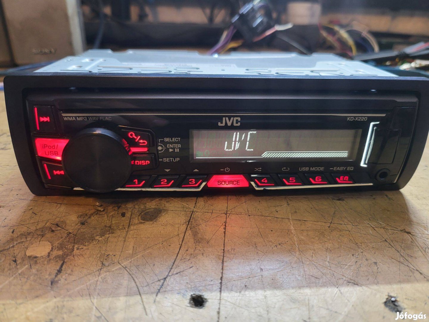 JVC KD-X220 fejegység (usb/aux/tuner)
