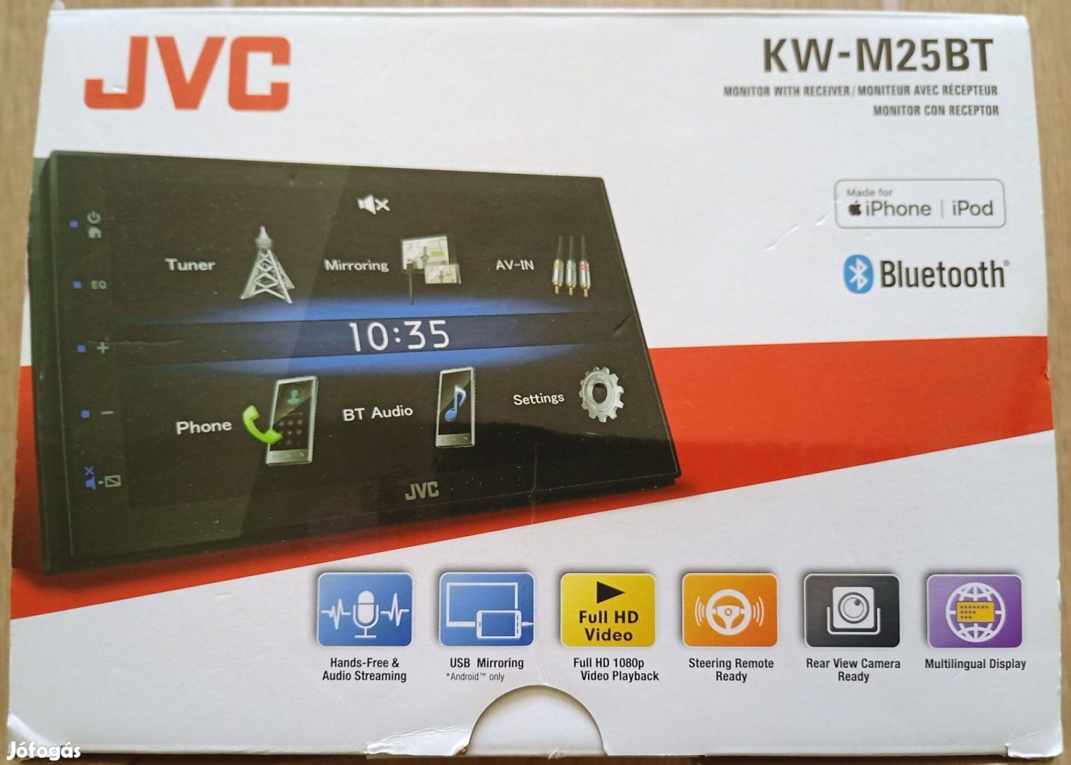 JVC KW-M25BT autórádió, 2DIN, multimédia