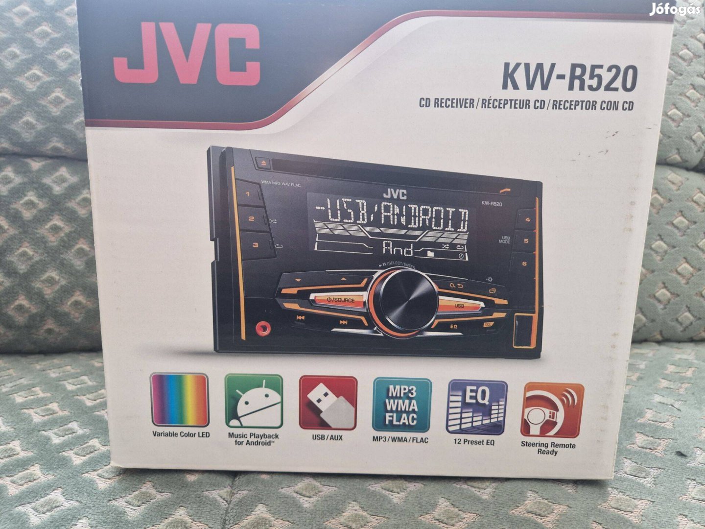 JVC KW-R520 2 DIN-es fejegység, autórádió