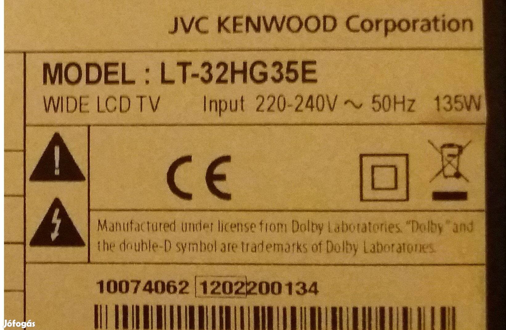 JVC LT-32HG35E LED LCD tv háttér világítás alkatrésznek LC320EUN LG