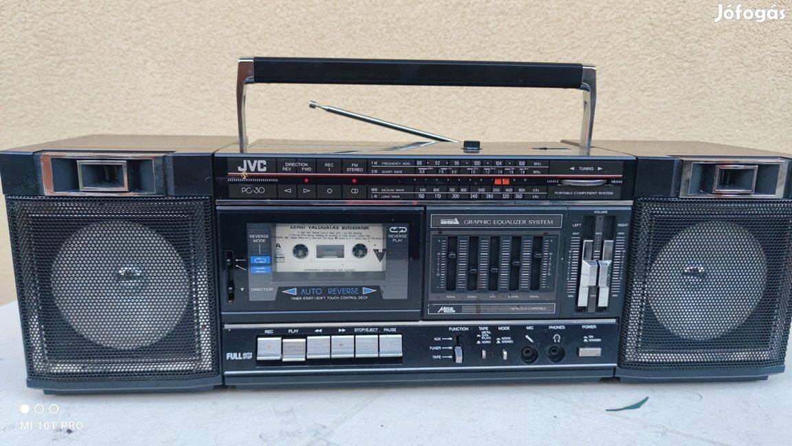 JVC PC-30 Rádió MAGNÓ Boombox Müködőképesen Eladó !