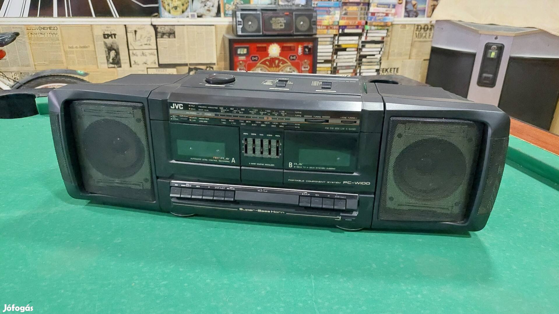 JVC PC-W100 kétkazettás magnó boombox