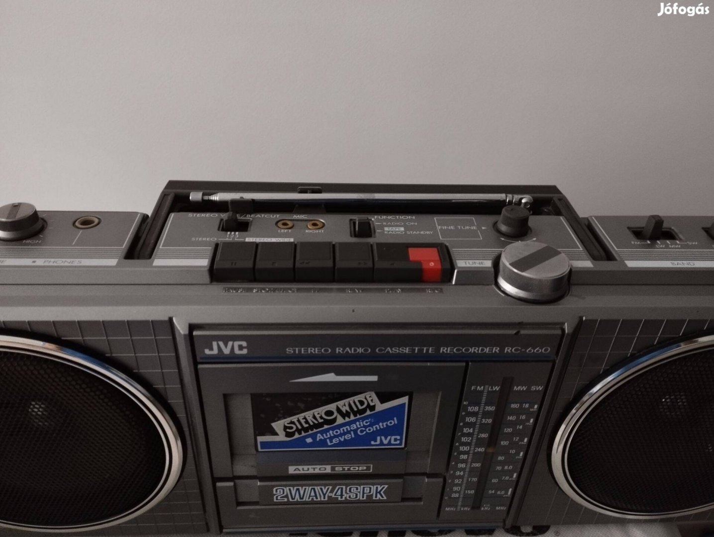 JVC RC-660 Sztereó kazettás rádiómagnó Boombox nagyon szép, eredeti