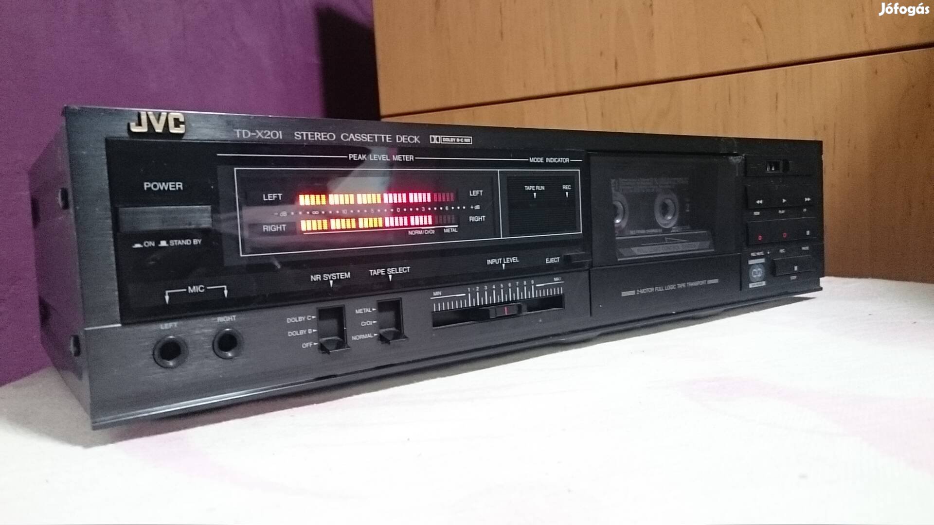 JVC TD-X201 hifi kazettás magnó deck tökéletes működéssel 