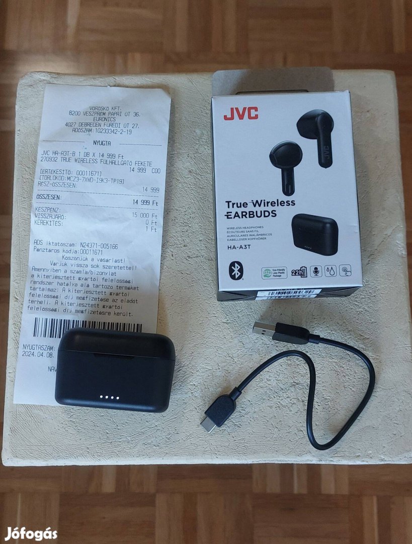 JVC Új Bluetooth fülhallgató HA-A3T fekete