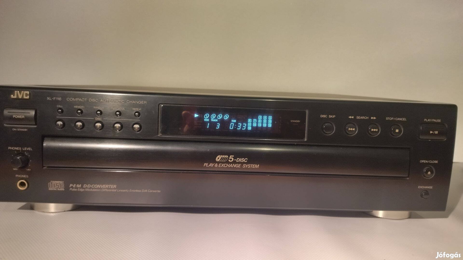 JVC XL-V116BK 5 lemezes CD kompaktlemez lejátszó CD players