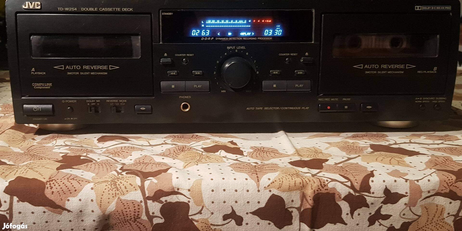 JVC duplakazettás hifi magnó deck sony 8