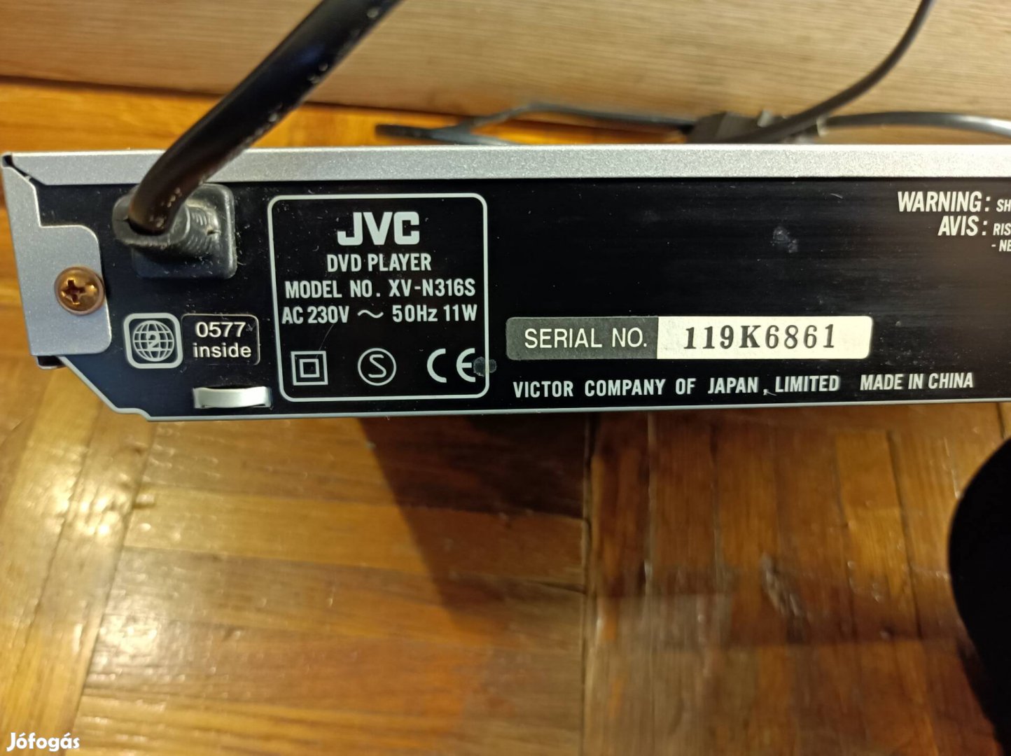 JVC dvd/divx lejátszó 