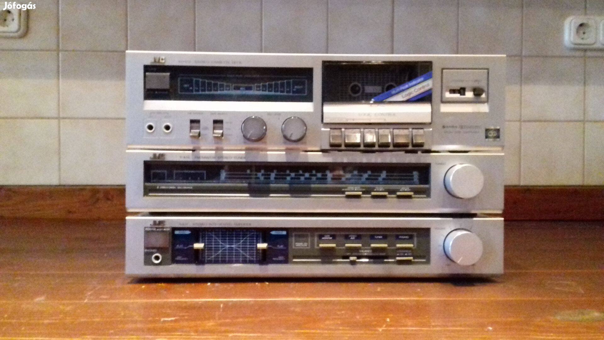 JVC hifi erősitő, rádió tuner, deck (hibás!)