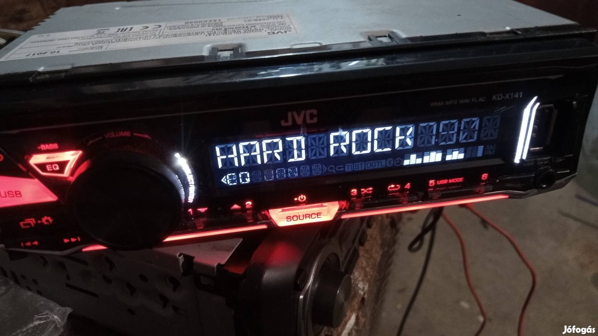 JVC kd X 141 autórádió usb