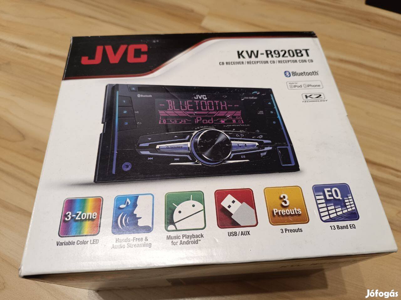 JVC kw-r920bt 2din fejegység!