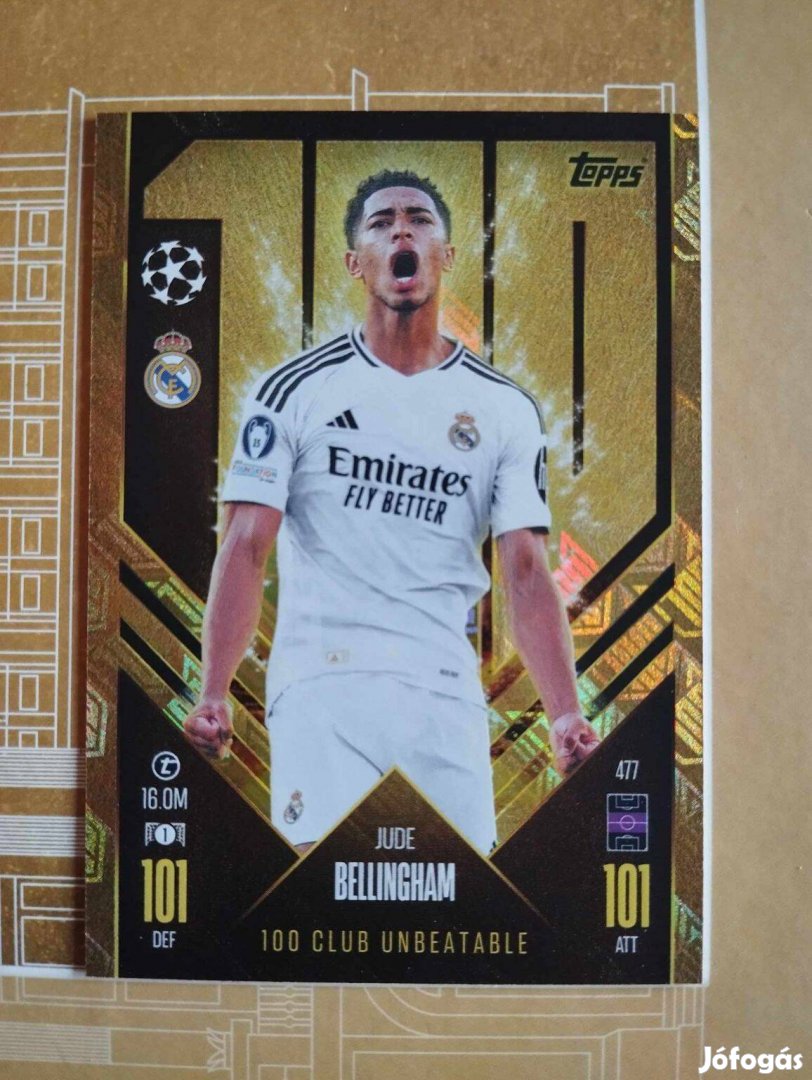 J. Bellingham (Real Madrid) 100 Club Bajnokok Ligája 2024/25 kártya