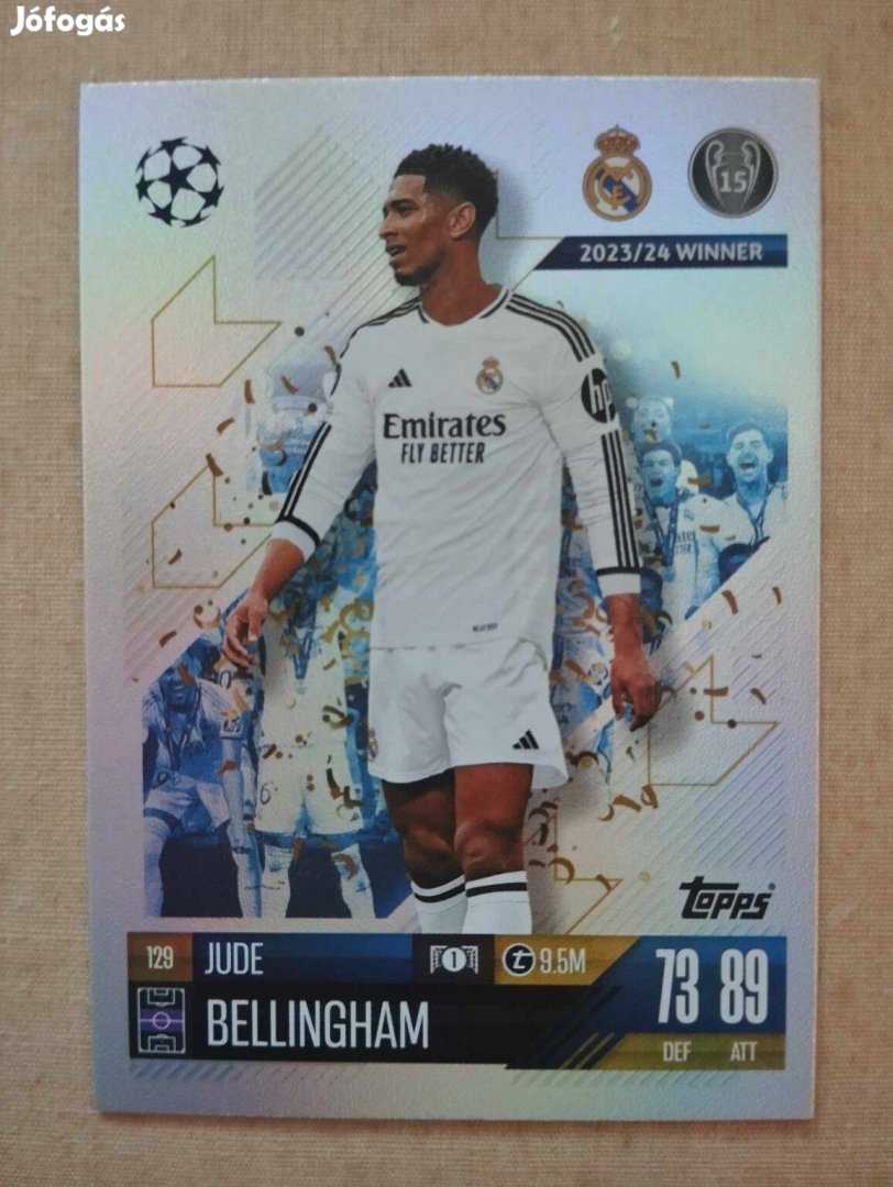 J. Bellingham (Real Madrid) Match Attax Bajnokok Ligája 2024/25 kártya