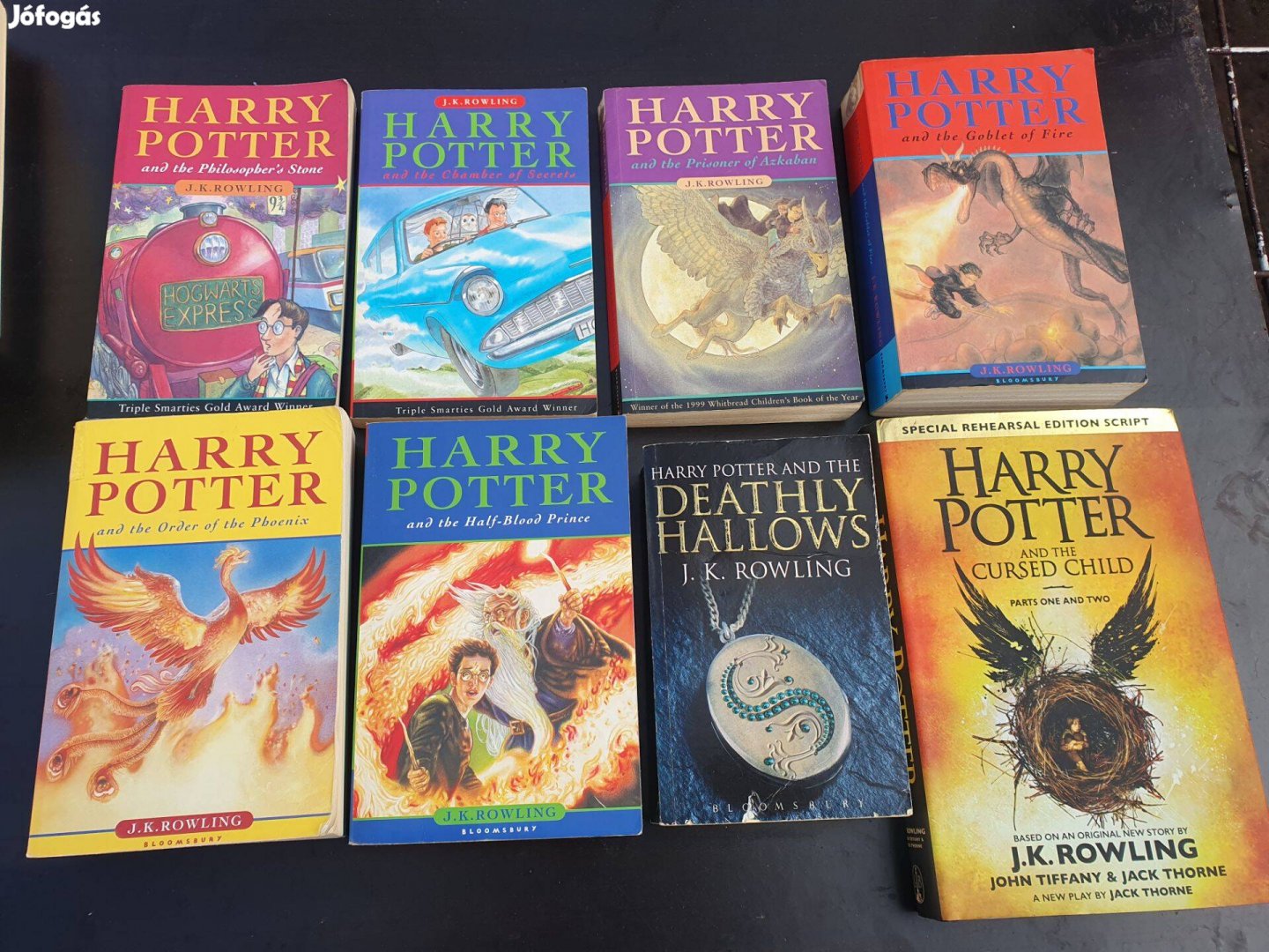J. K. Rowling: Harry Potter -11 kötet angol nyelvű könyvsorozat +gift