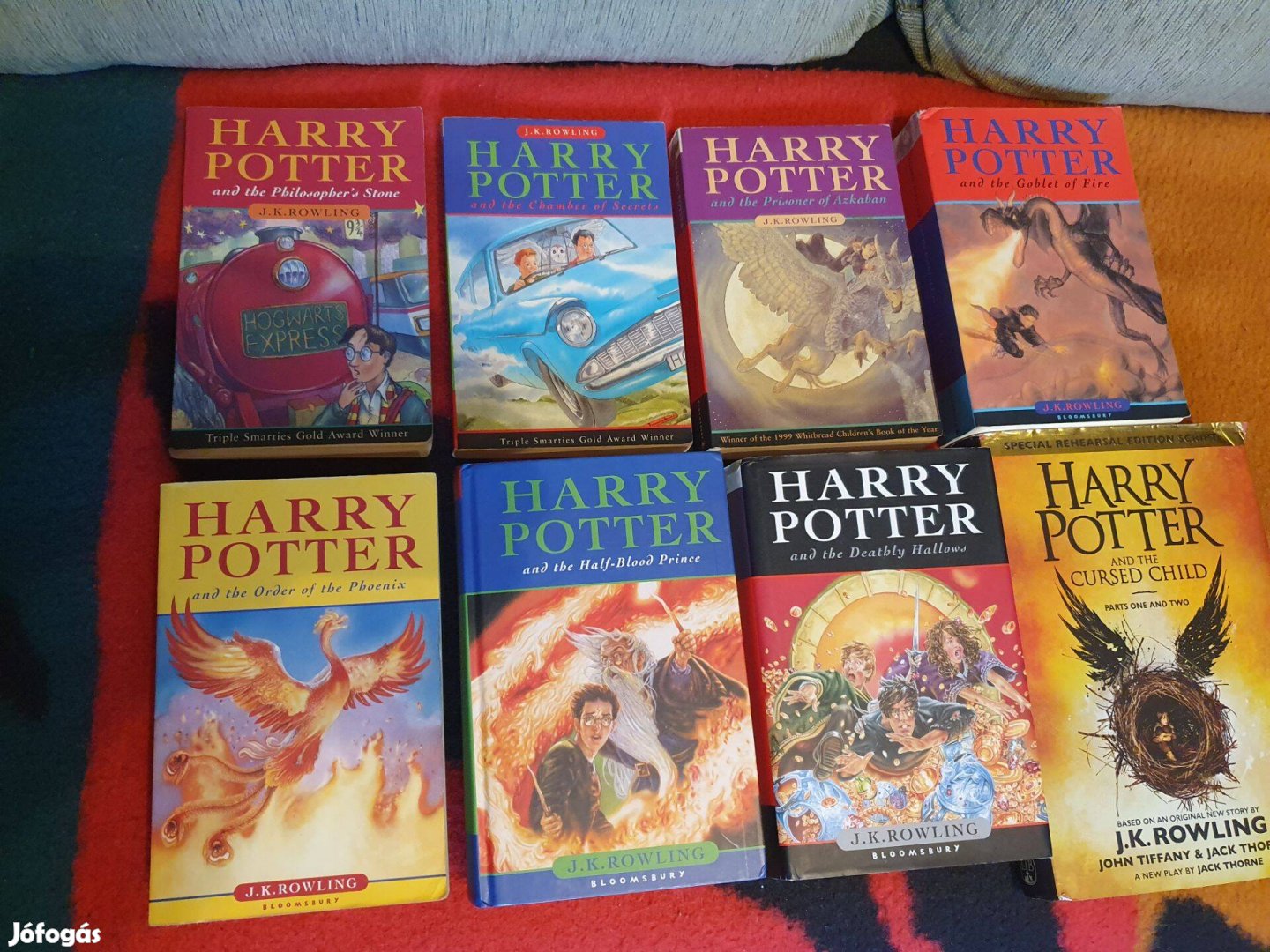 J. K. Rowling: Harry Potter . - 8 kötet, angol nyelvű könyvsorozat
