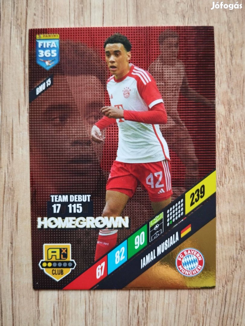 J. Musiala (Bayern München) FIFA 365 2024 Homegrown Hero focis kártya