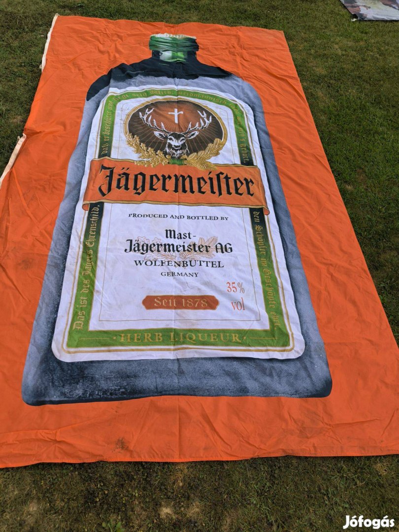 Jägermeister reklám, óriás szövet plakát, hirdető tábla eladó!