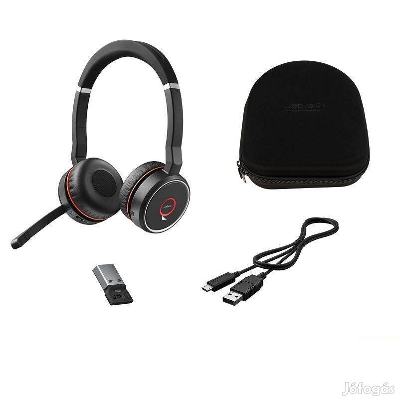 Jabra Evolve 75 SE UC Stereo BT fejhallgató, mikrofonnal, fekete