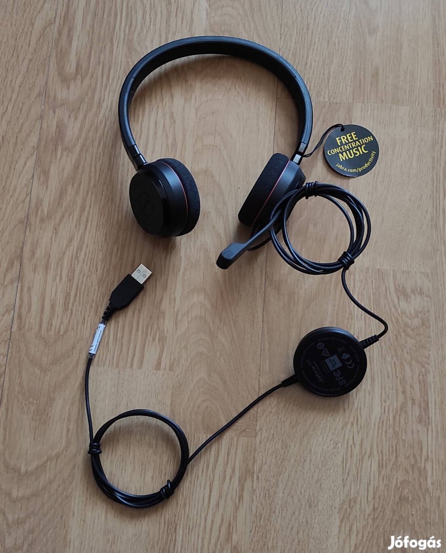 Jabra evolve 20 ms stereo mikrofonos fejhallgató !