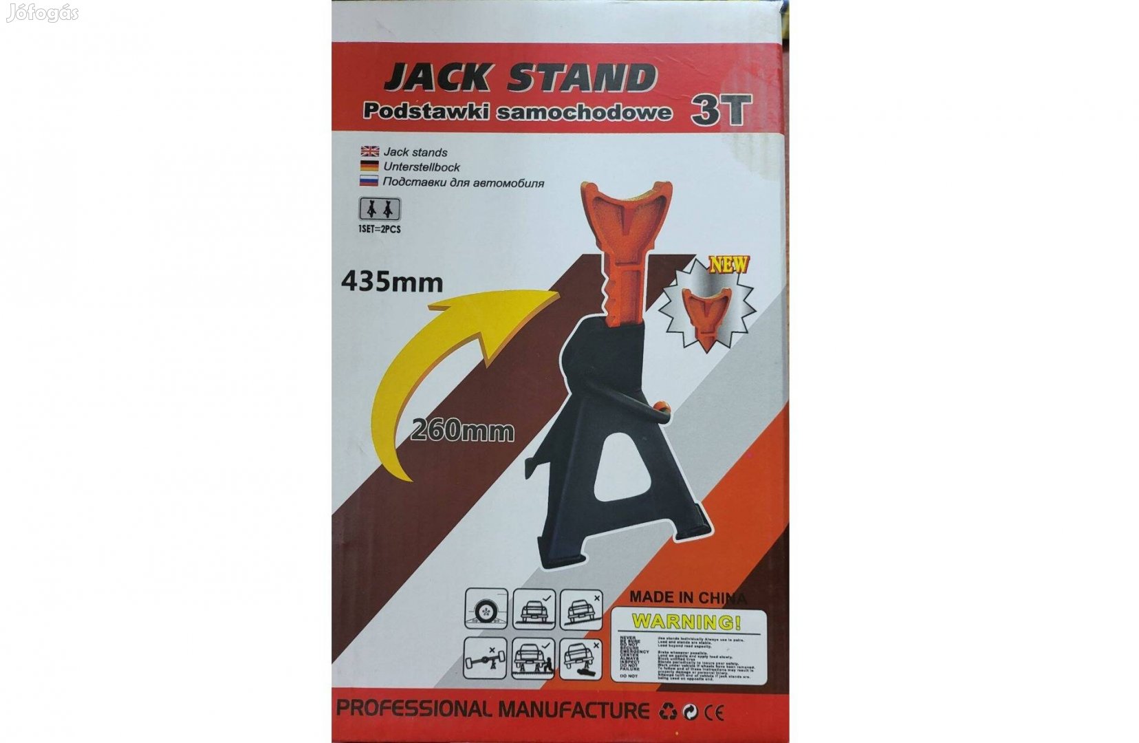 Jack Stand autó motor emelő bak tartóbak szerelőbak alátámasztó 3T