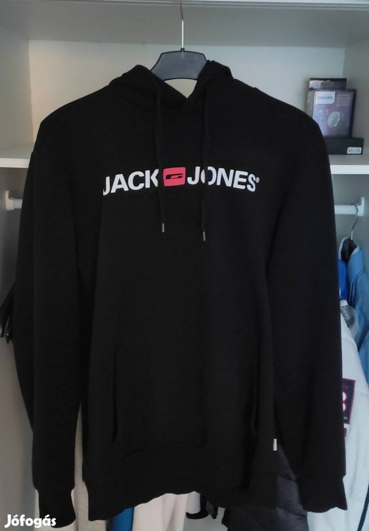 Jack & Jones kapucnis pulóver fekete