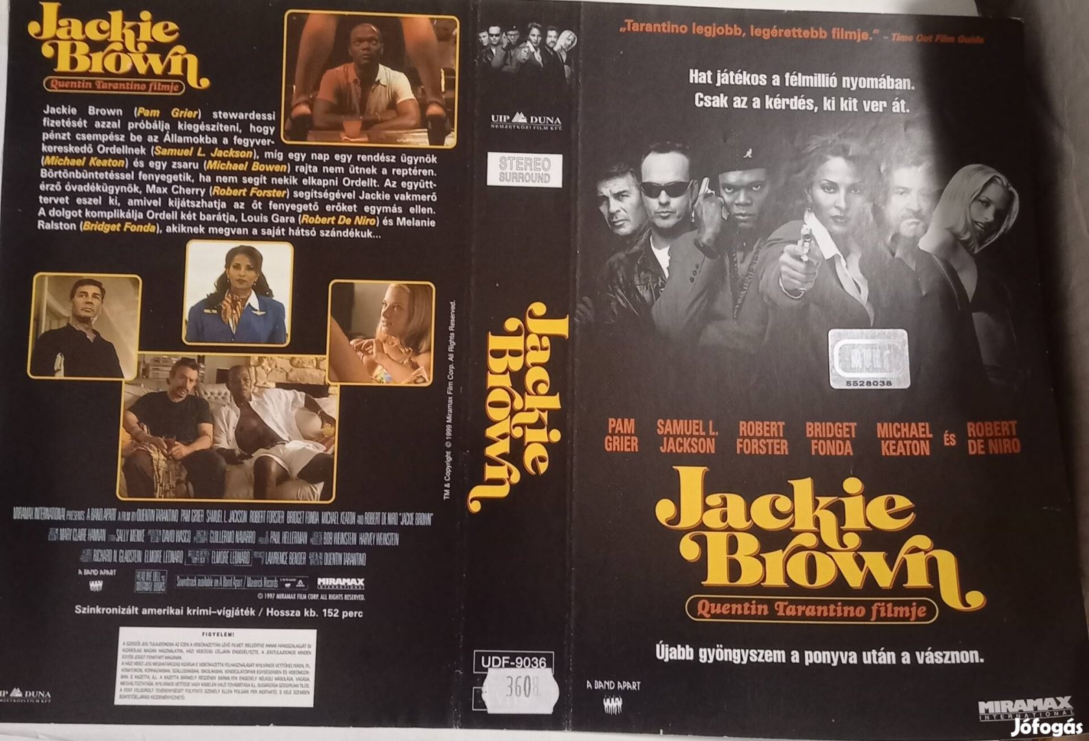 Jackie Brown -krimi vhs - nagytok