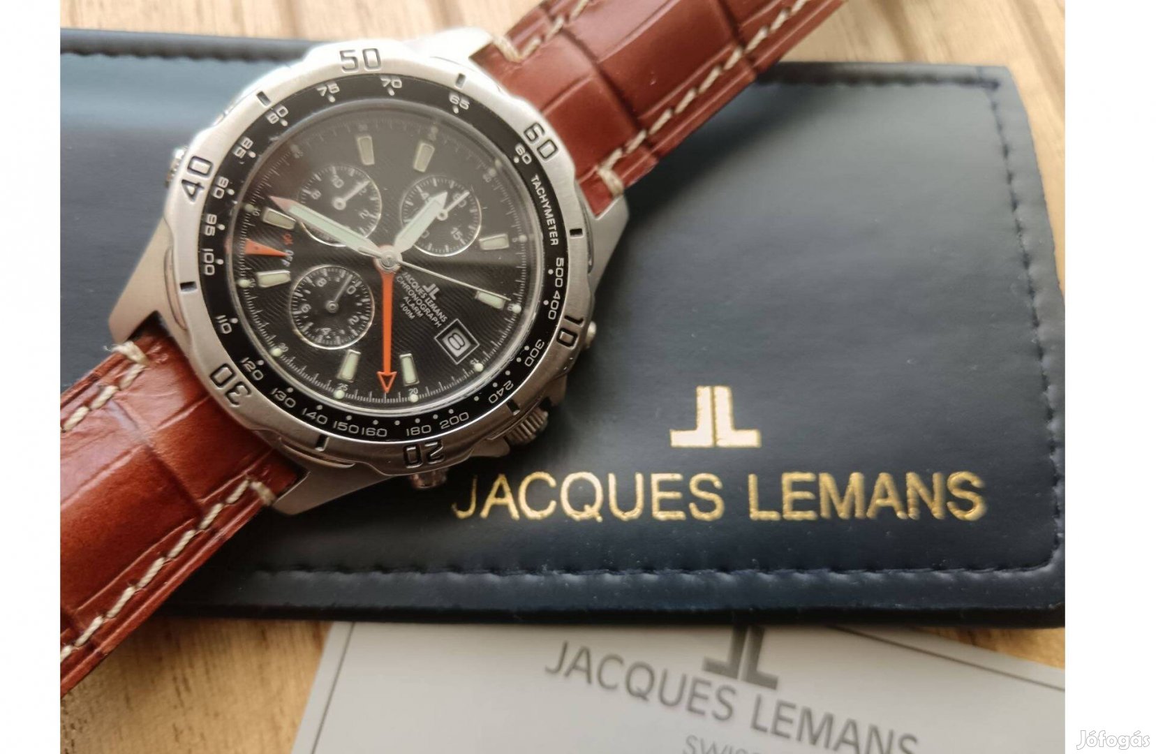 Jacques Lemans Chronograph csodálatos,ritka ébresztős óra félár