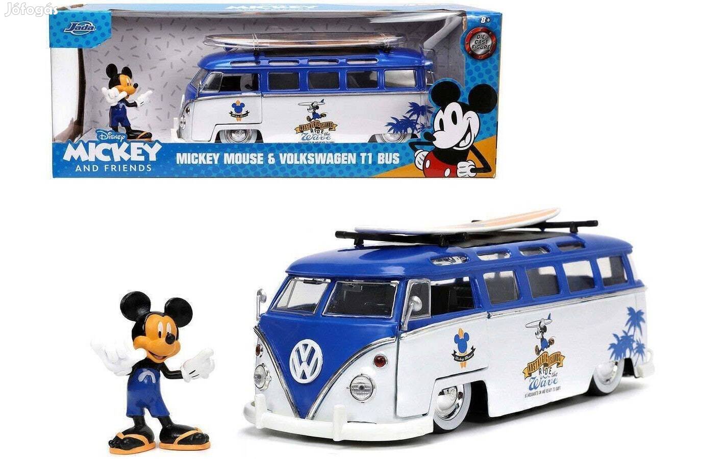 Jada Mickey Mouse figura & Volkswagen T1 Bus 1:24 modell