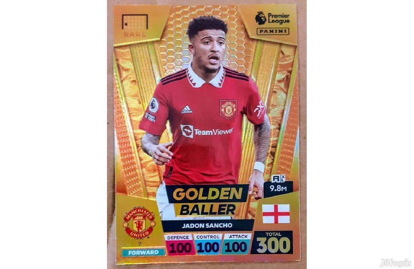 Jadon Sancho Manchester United Golden Baller focis kártya 2023